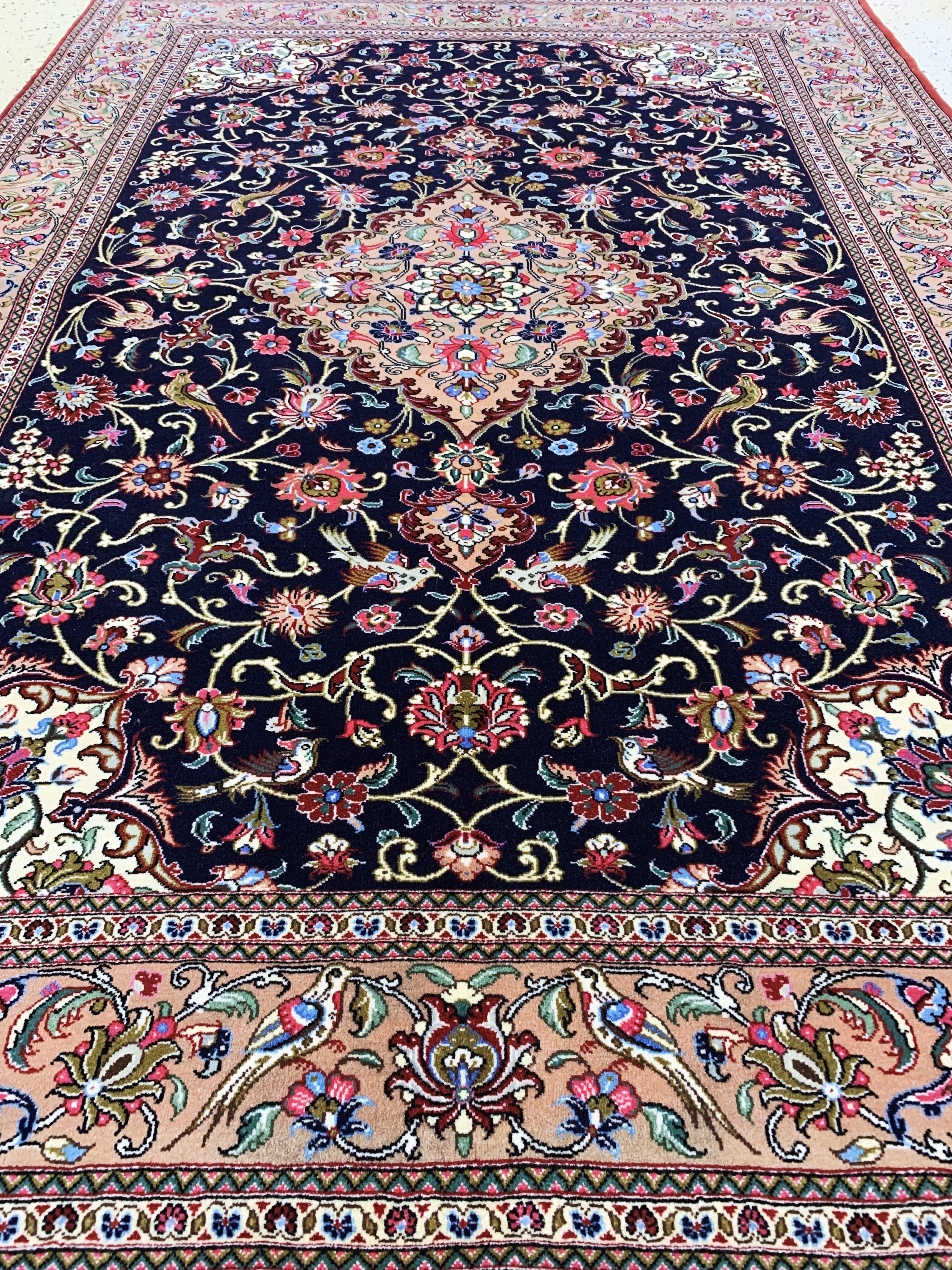 Detail d: Ghom Kork fein, Persien, Ende 20.Jhd, Korkwolle auf Baumwolle, ca. 196 x 140 cm, EHZ: 2