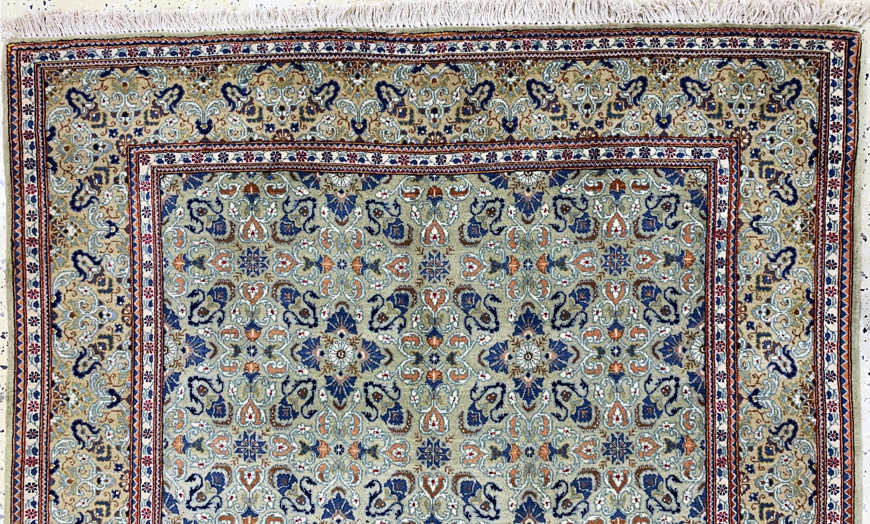 Detail a: Keschan alt, Persien, Mitte 20.Jhd, Wolle auf Baumwolle, ca. 210 x 138 cm, EHZ: 2(kleine Restaurierungen)