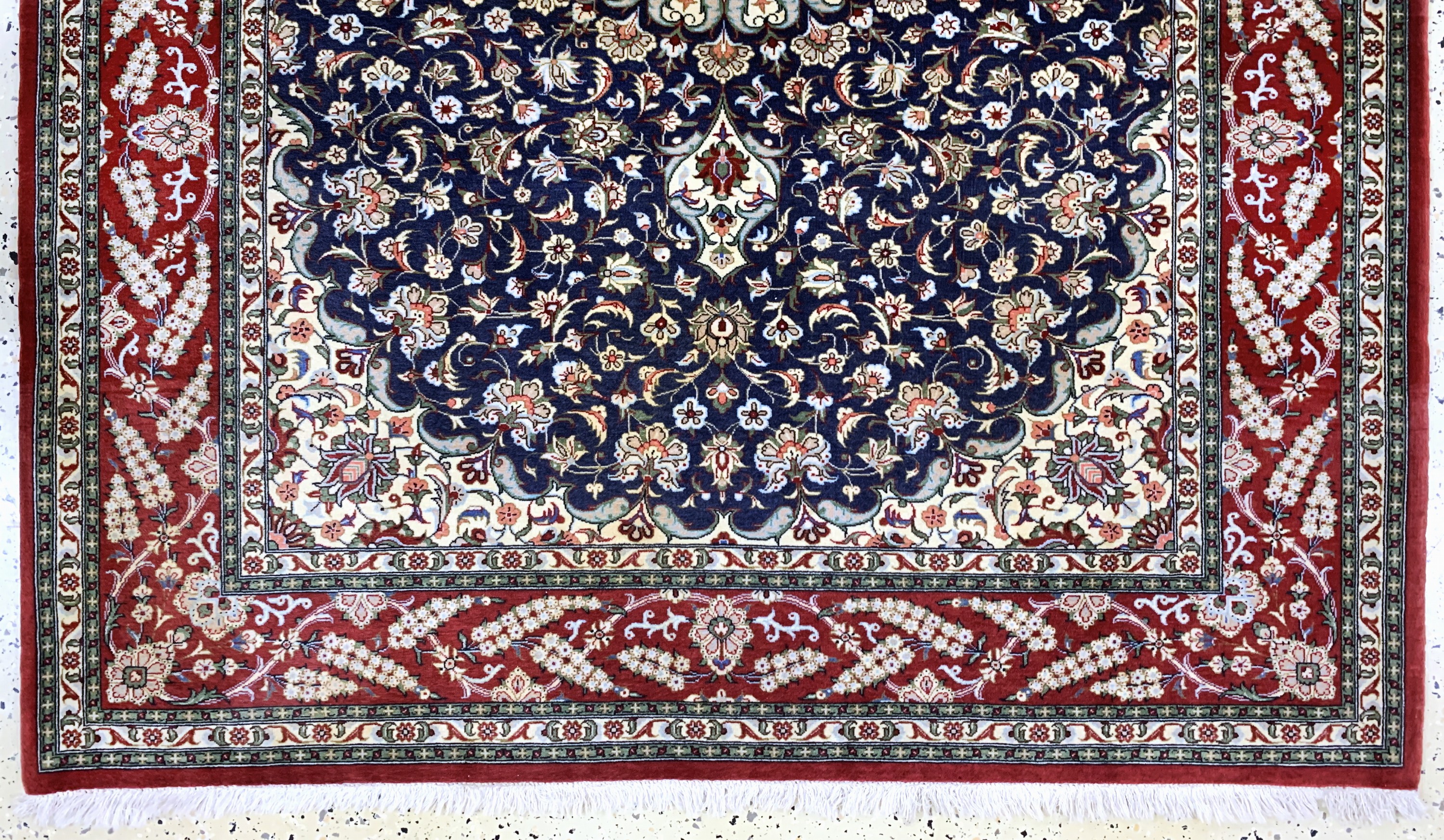 Detail c: Saveh Kork fein Persien, signiert"Rakhshani", Mitte 20.Jhd, Korkwolle auf Baumwolle, ca. 201 x 143 cm, EHZ: 2