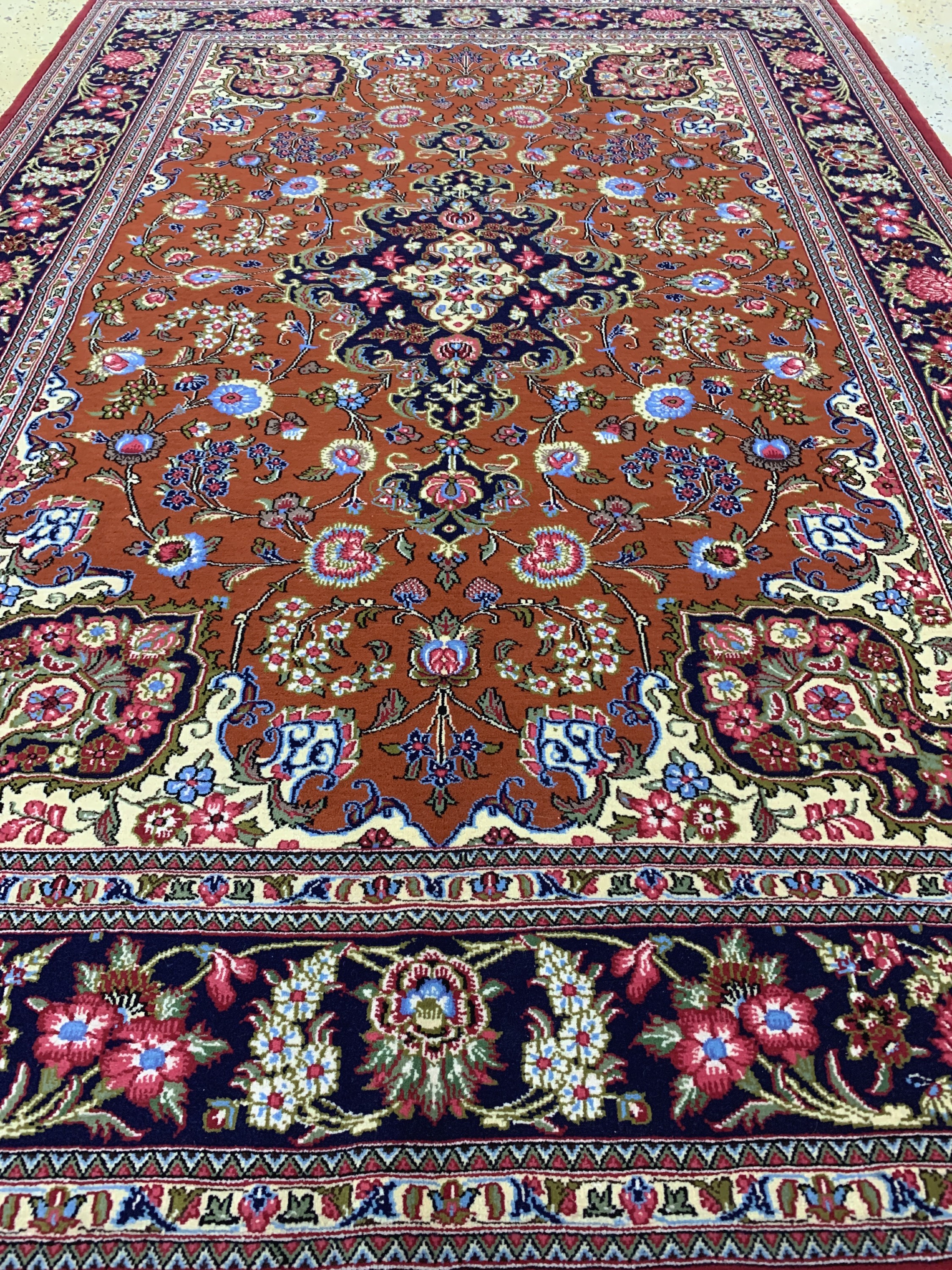 Detail d: Ghom Kork, Persien, Ende 20.Jhd, Korkwolle auf Baumwolle, ca. 210 x 144 cm, EHZ: 2
