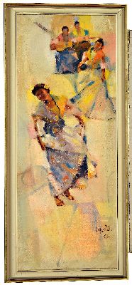 Image Loyola, contemporary artists from the Philippines, dancing women, music -making men, ...