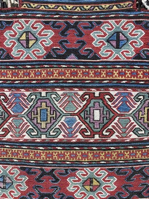 27004077c - Shahsawan Salztasche, Persien, 19.Jhd, Wolle auf Wolle, ca. 57 x 40 cm, EHZ: 2