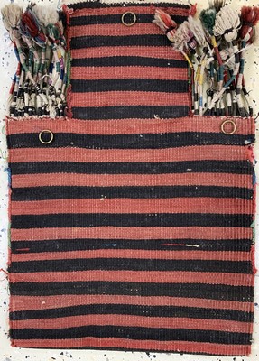 27004077d - Shahsawan Salztasche, Persien, 19.Jhd, Wolle auf Wolle, ca. 57 x 40 cm, EHZ: 2