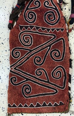 27004080c - Filz Okbash, Uzbekistan, um 1900, Wolle aufFilz, ca. 71 x 36 cm, EHZ: 2