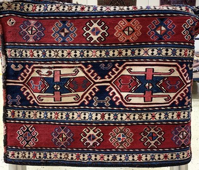 27004081c - Shahsawan Mafrasch antik, Persien, um 1900,Wolle auf Wolle, ca. 102 x 54 x 46 cm, ...