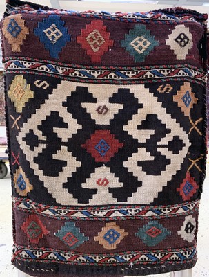 27004084c - Shahsawan Kelim Mafrasch, Persien, um 1900,Wolle auf Wolle, ca. 95 x 53 x 46 cm, EHZ: 3