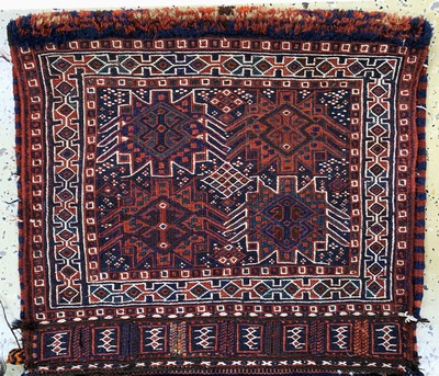 27004088a - Bachtiar Doppelttasche, Persien, um 1900, Wolle auf Wolle, ca. 105 x 58 cm, EHZ: 2