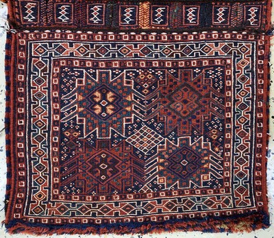 27004088b - Bachtiar Doppelttasche, Persien, um 1900, Wolle auf Wolle, ca. 105 x 58 cm, EHZ: 2