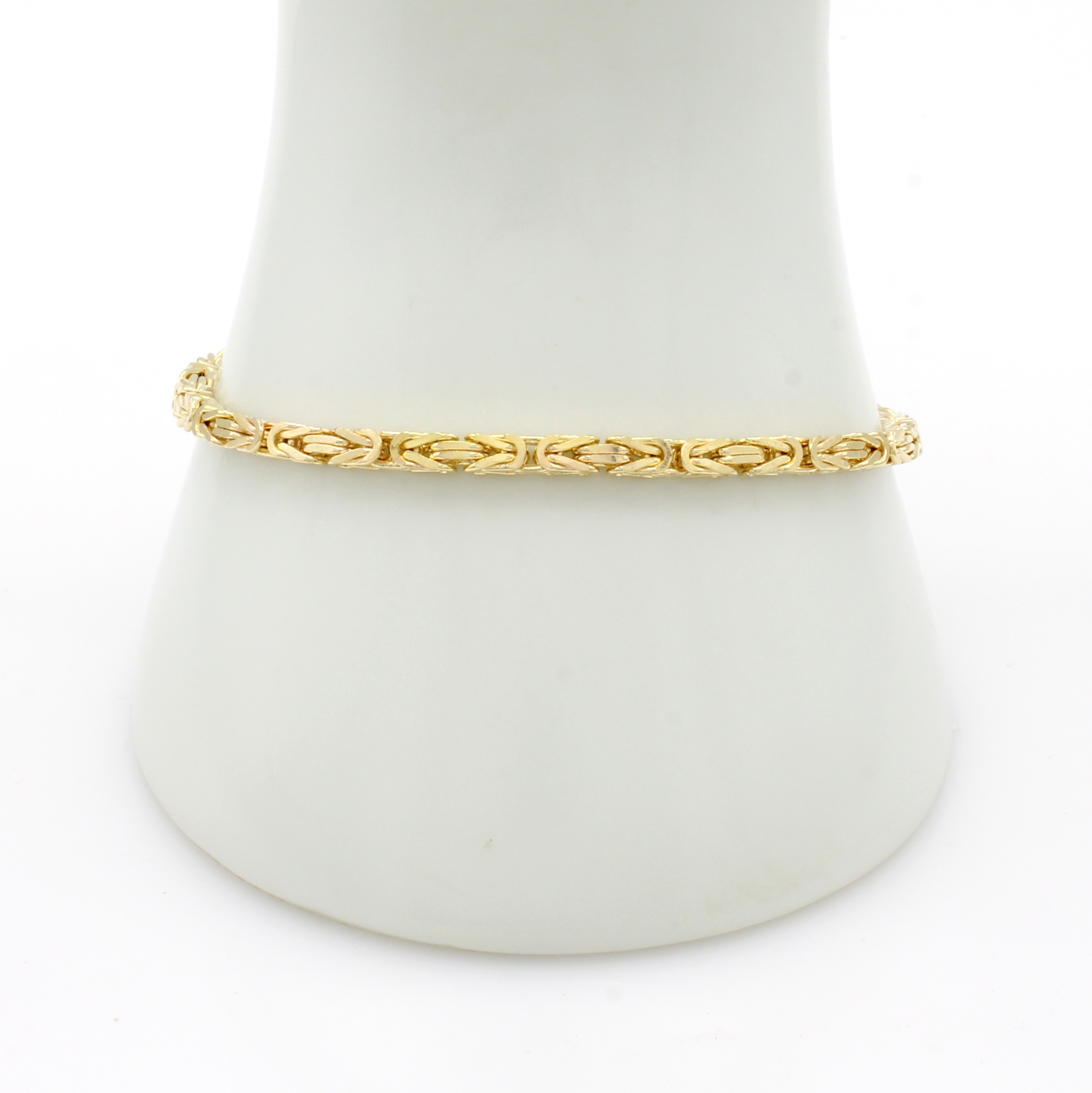 Image 27004657 - Königskettenarmband, GG 585/000, B. ca. 3 mm, Karabinerschl, L. ca. 19.5 cm