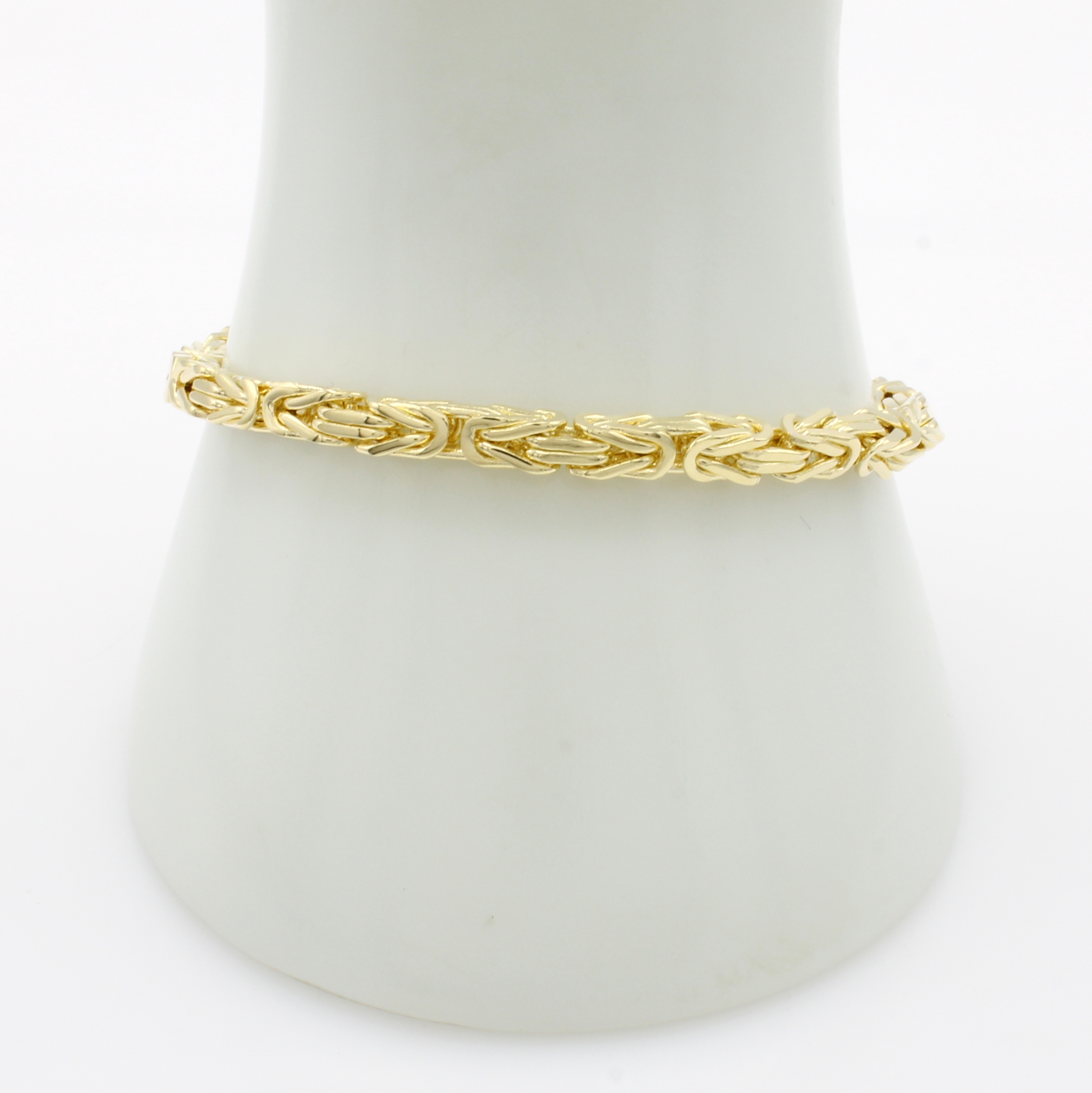 Image 27004663 - Königskettenarmband, GG 585/000, Karabiner- schl., B. ca. 4 mm, L. ca. 19 cm