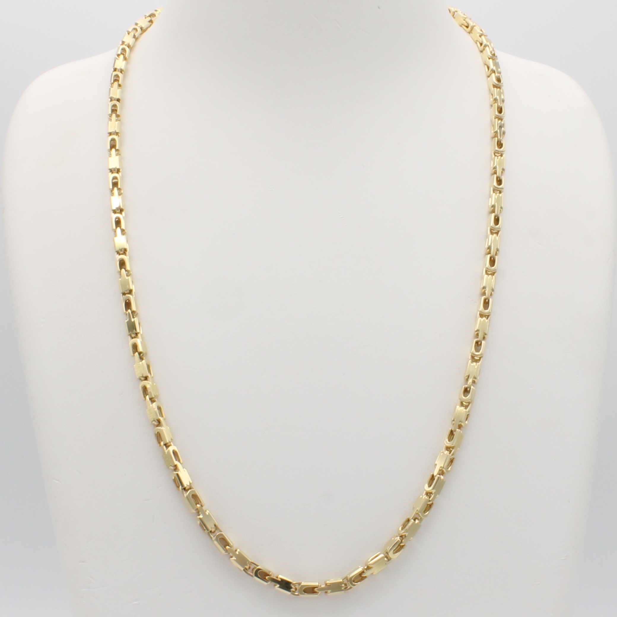 Image 27004805 - Kette im Monte Carlo-Muster, GG 585/000, Karabinerschl., Stärke ca. 4.5 mm, L. ca. 65 cm