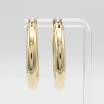 27004939a - Paar Creolen, GG 585/000, D. ca. 41 mm