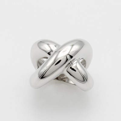 27005058a - Ring, WG 585/000, überkreuztes Design, RW ca. 58