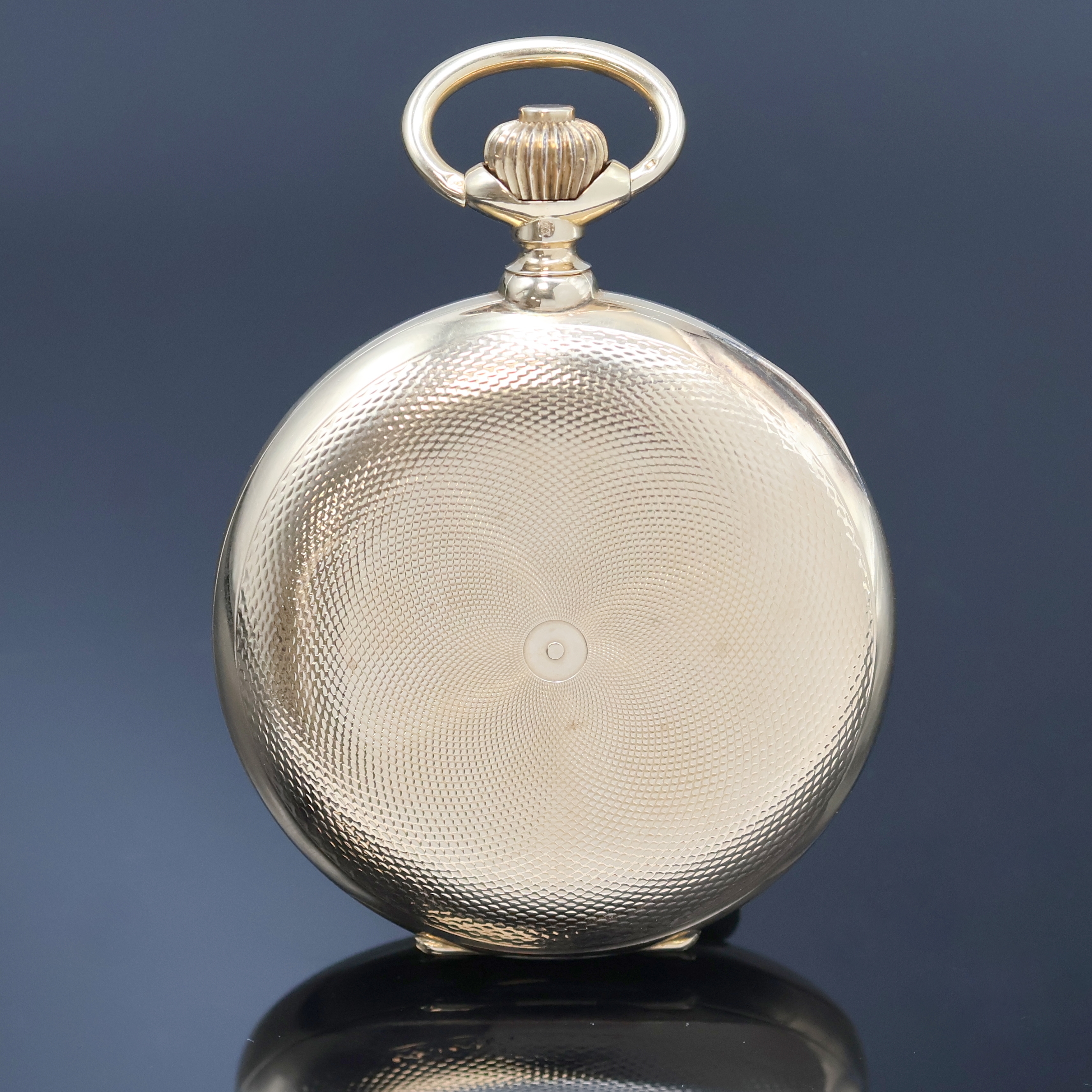 Detail b: CHRONOMETRE große und schwere Herrensavonette mit Chronometerhemmung in RoseG 585/000, Schweiz um 1900, guill. 3-Deckel Goldgeh. m. à-goutte ...
