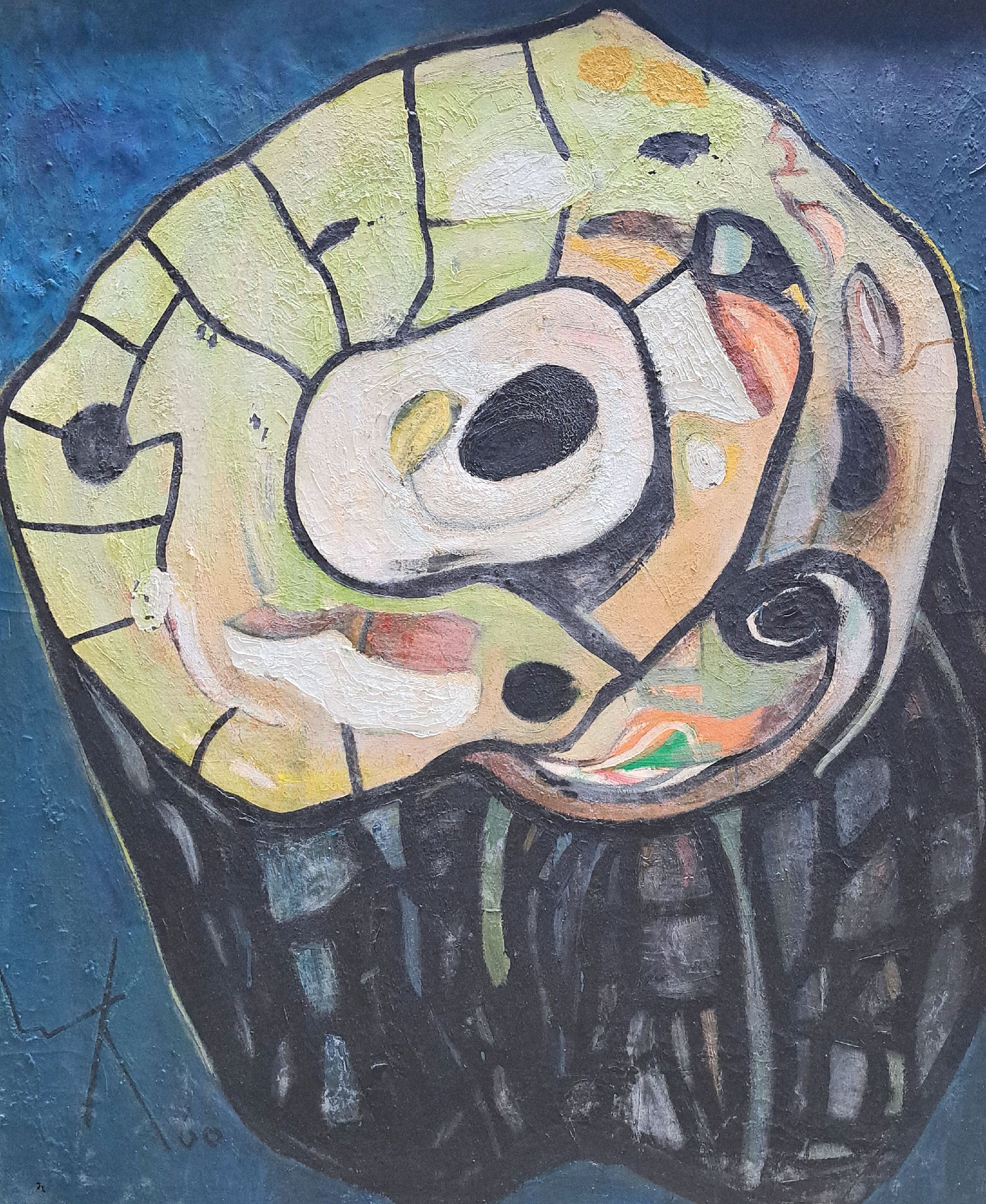 Detail k: Willibald Kramm, 1891 Frankfurt/Oder - 1969, Heidelberg, hier: der Baum, Öl/Lwd, signiert, 120 x 106 cm, Rahmen seine Kunst wurde von den ...