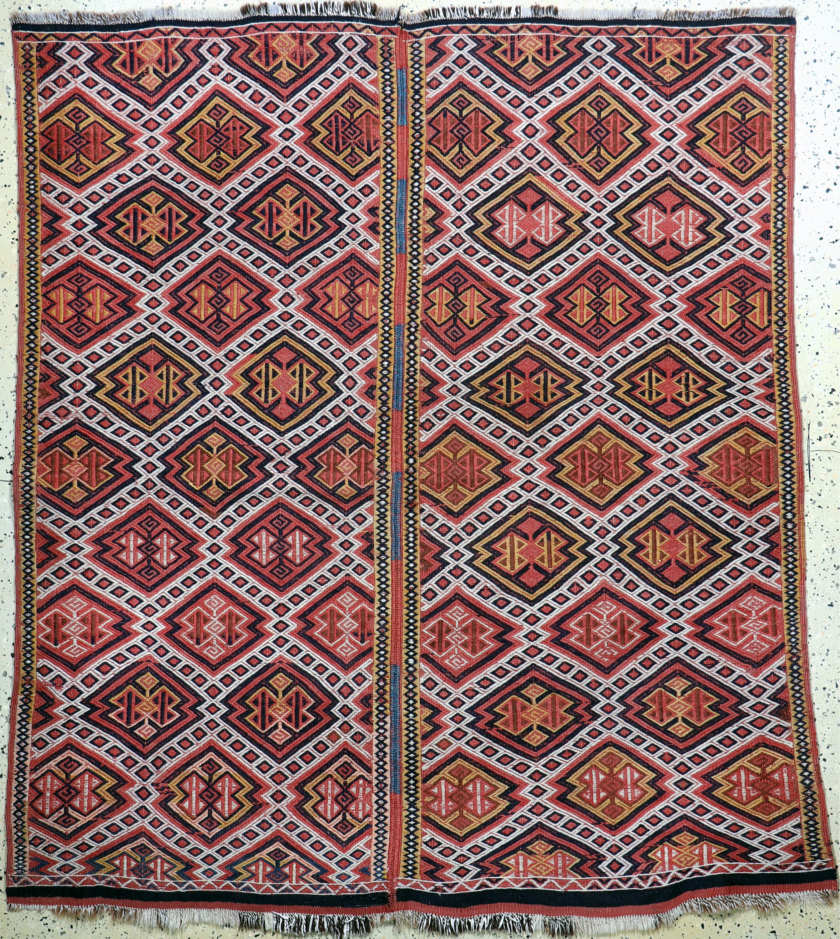 "Cicim"alt(2 Bahnig), Türkei, Anfang 20.Jhd, Wolle auf Wolle, ca. 177 x 160 cm, EHZ: 2