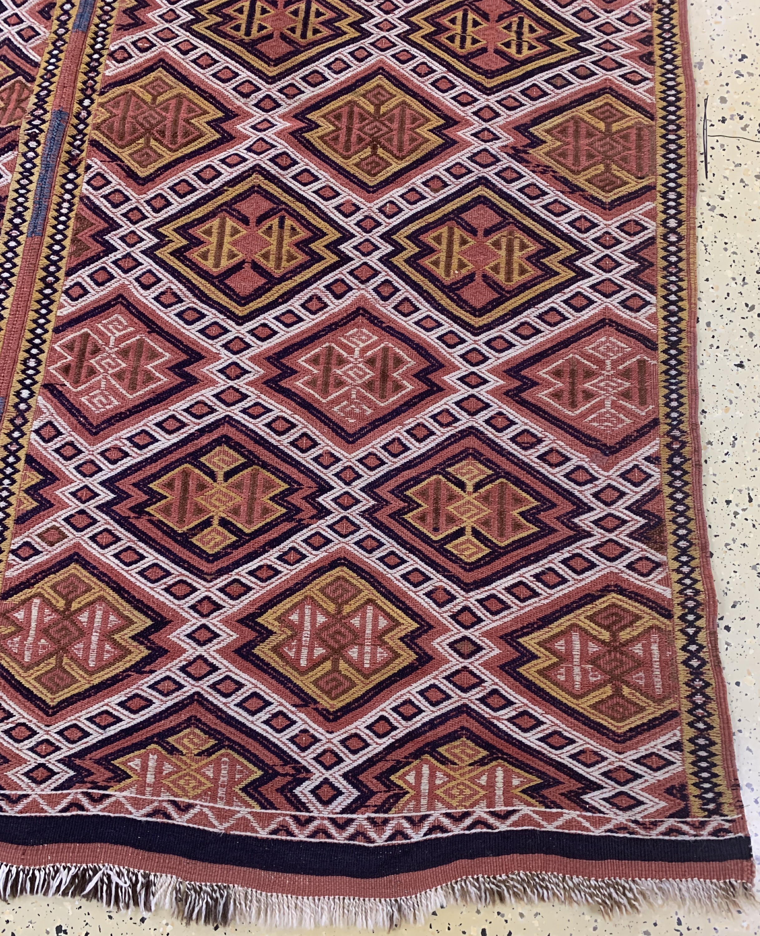 Detail a: "Cicim"alt(2 Bahnig), Türkei, Anfang 20.Jhd, Wolle auf Wolle, ca. 177 x 160 cm, EHZ: 2