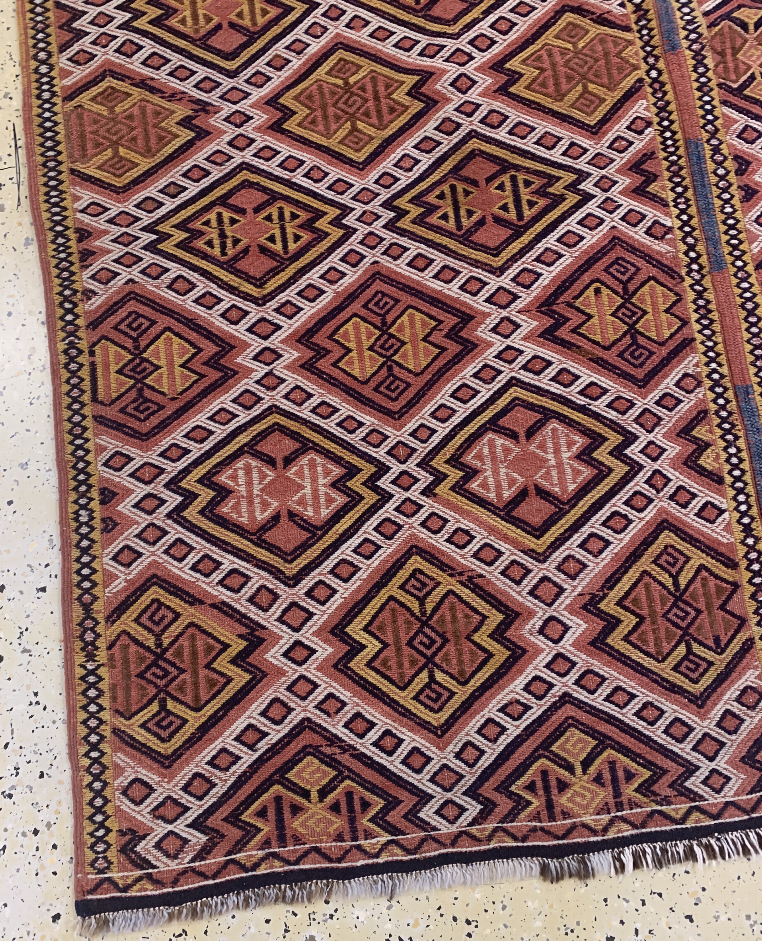 Detail d: "Cicim"alt(2 Bahnig), Türkei, Anfang 20.Jhd, Wolle auf Wolle, ca. 177 x 160 cm, EHZ: 2
