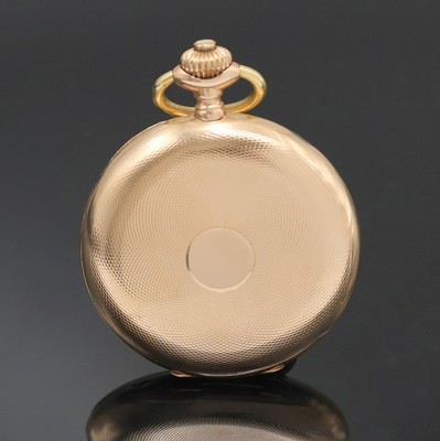 27005342a - REVUE-THOMMEN CYRUS Herrensavonette in RG 585/000, Schweiz um 1910, guill. 2-Deckel ...