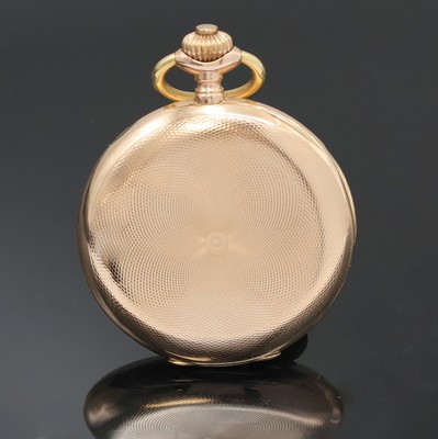 27005342b - REVUE-THOMMEN CYRUS Herrensavonette in RG 585/000, Schweiz um 1910, guill. 2-Deckel ...