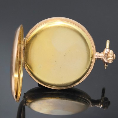 27005342c - REVUE-THOMMEN CYRUS Herrensavonette in RG 585/000, Schweiz um 1910, guill. 2-Deckel ...