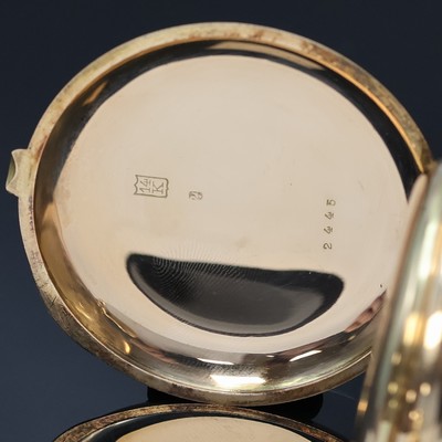 27005348e - CHRONOMETRE große und schwere Herrensavonette mit Chronometerhemmung in RoseG 585/000, ...