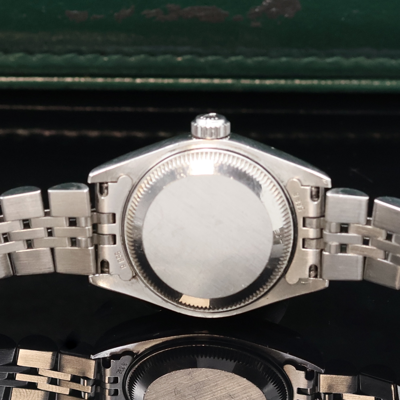 Detail e: ROLEX Damenarmbanduhr Oyster Perpetual Date Referenz 69160, Schweiz um 2000, Chronometer der Superlative in Edelstahl inkl. Jubileeband m. Faltschl., ...