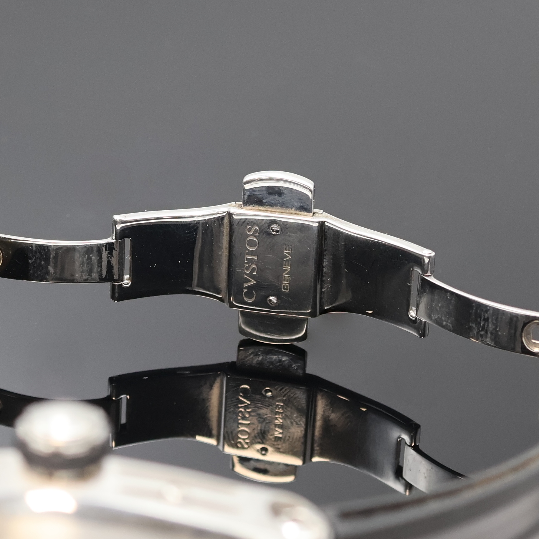 Detail c: CVSTOS Challenge astronomische Armbanduhr mit ewigem Kalender Referenz QP-S, Schweiz um 2007, Automatik, tonneauförmiges, beids. vergl. Geh. inkl. ...