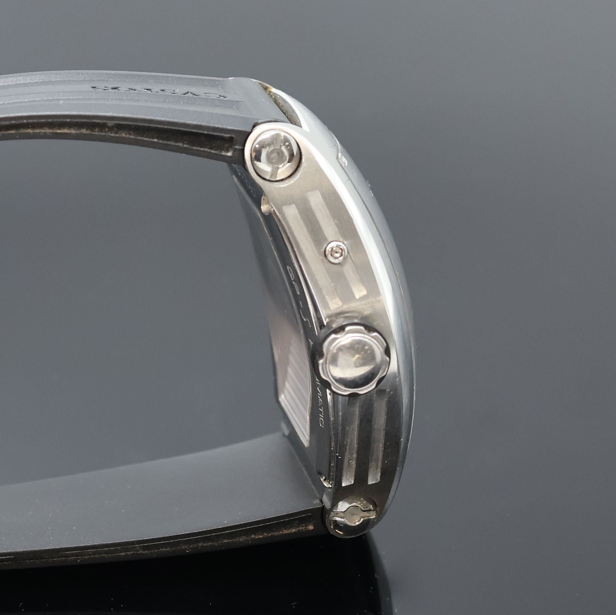 Detail d: CVSTOS Challenge astronomische Armbanduhr mit ewigem Kalender Referenz QP-S, Schweiz um 2007, Automatik, tonneauförmiges, beids. vergl. Geh. inkl. ...