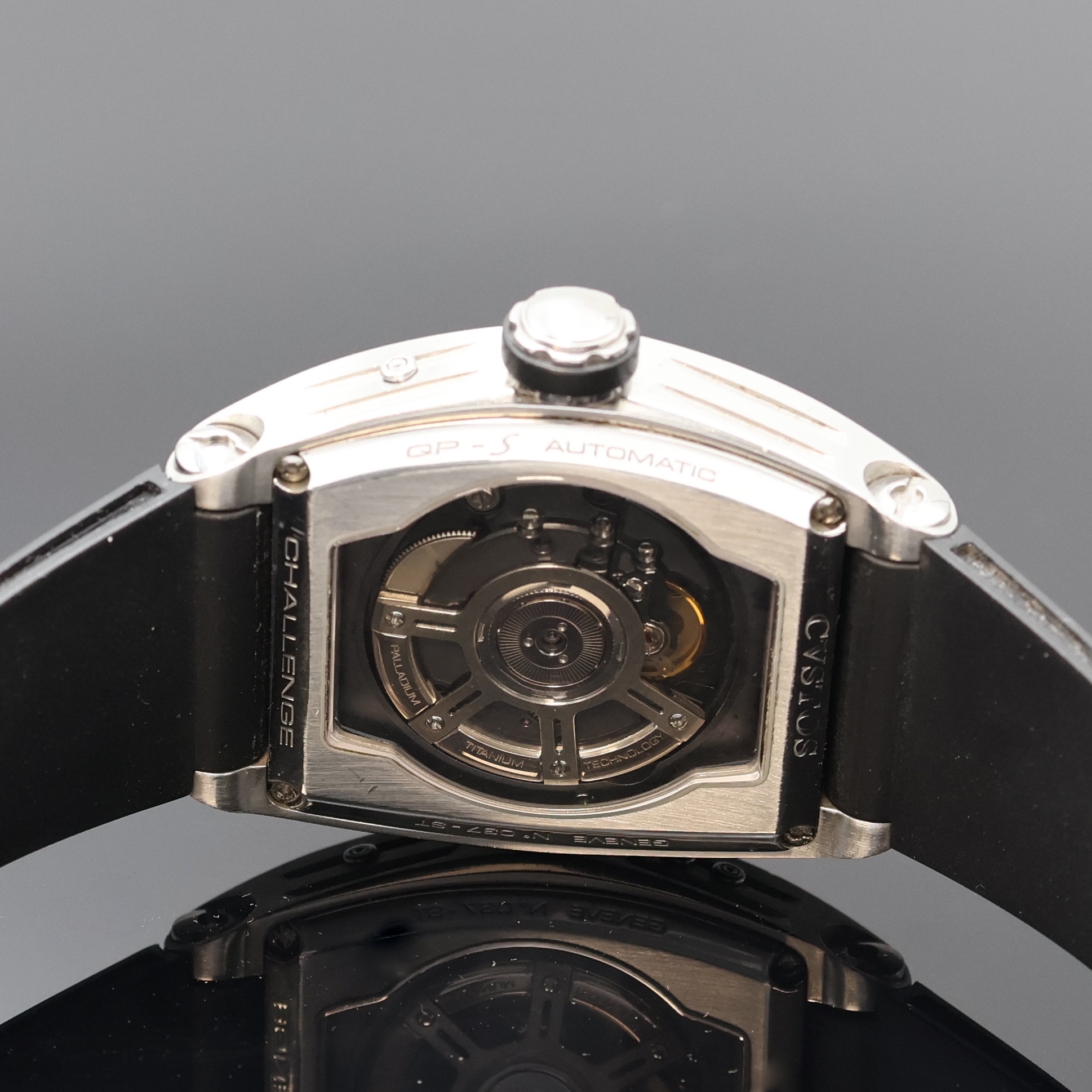 Detail f: CVSTOS Challenge astronomische Armbanduhr mit ewigem Kalender Referenz QP-S, Schweiz um 2007, Automatik, tonneauförmiges, beids. vergl. Geh. inkl. ...