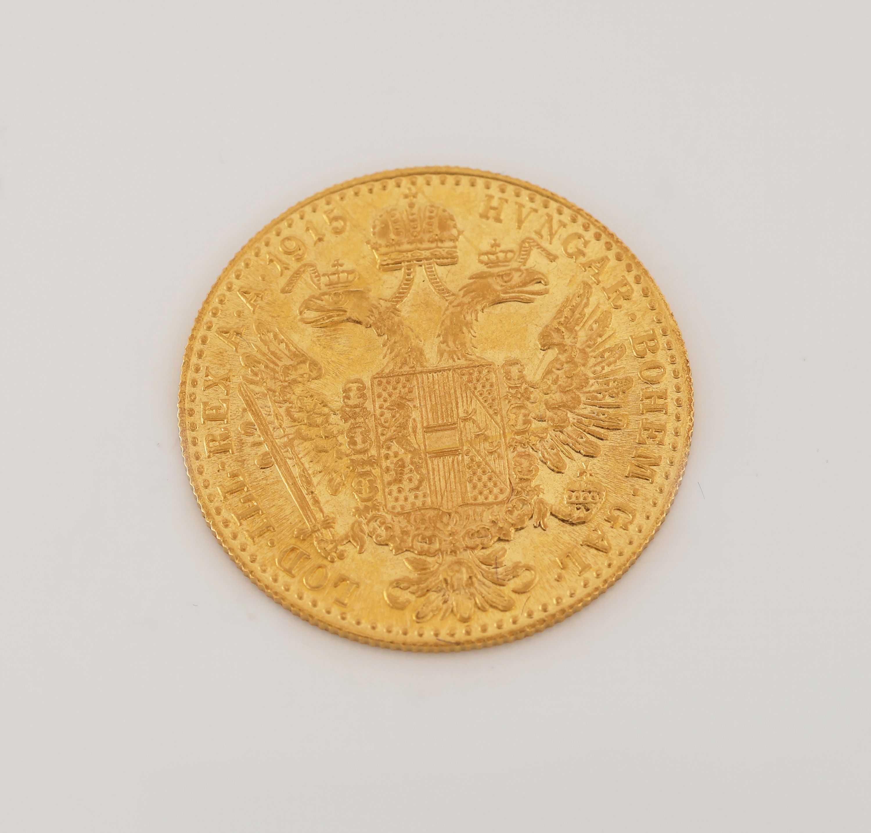 Goldmünze 1 Dukat 1915, Österreich-Ungarn, Franz Joseph I., offizielle Nachprägung