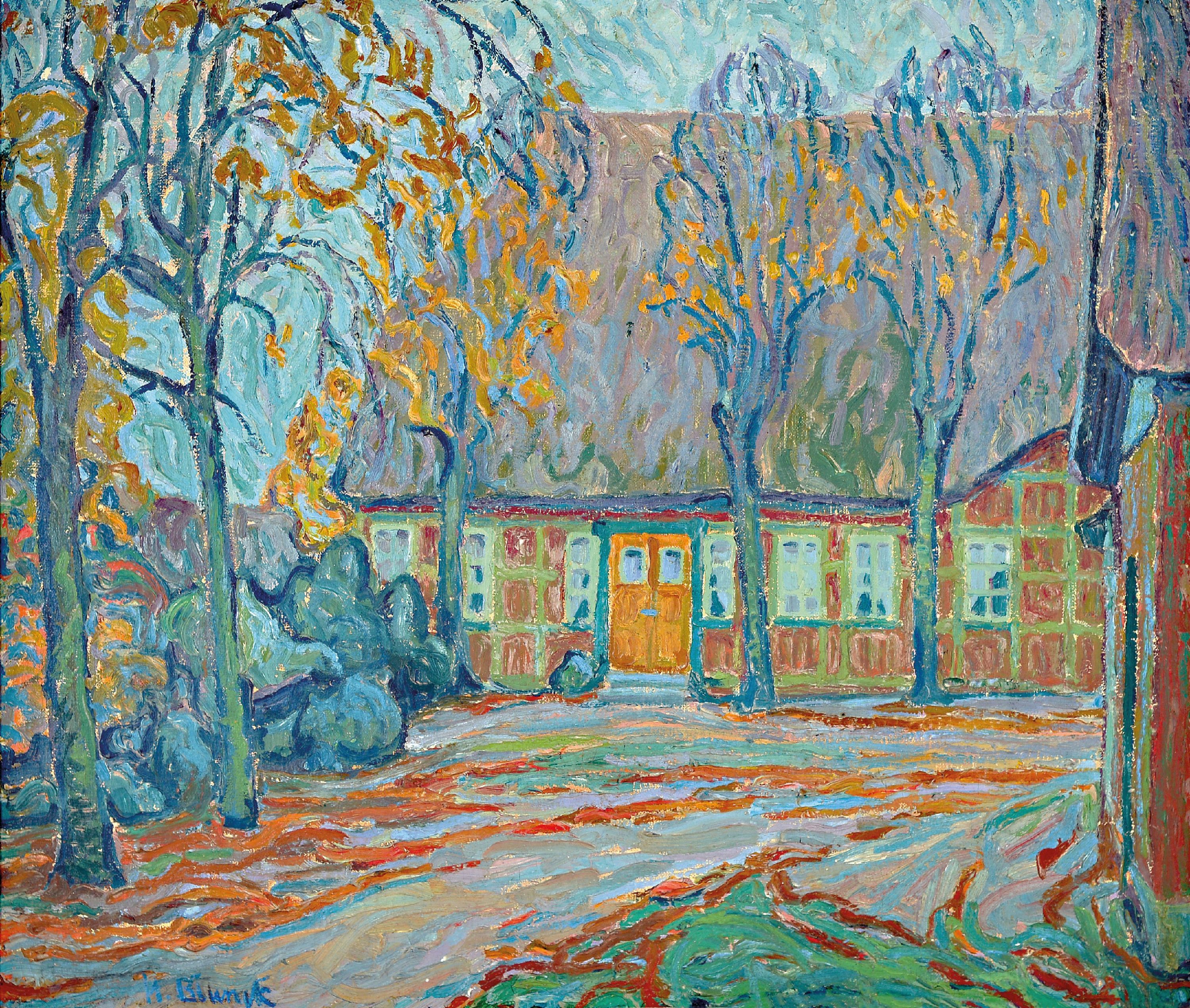 Image 27005740 - Heinrich Blunck-Heikendorf, 1891 Kiel-1963 Heikendorf, Blick durch Bäume auf ein ...