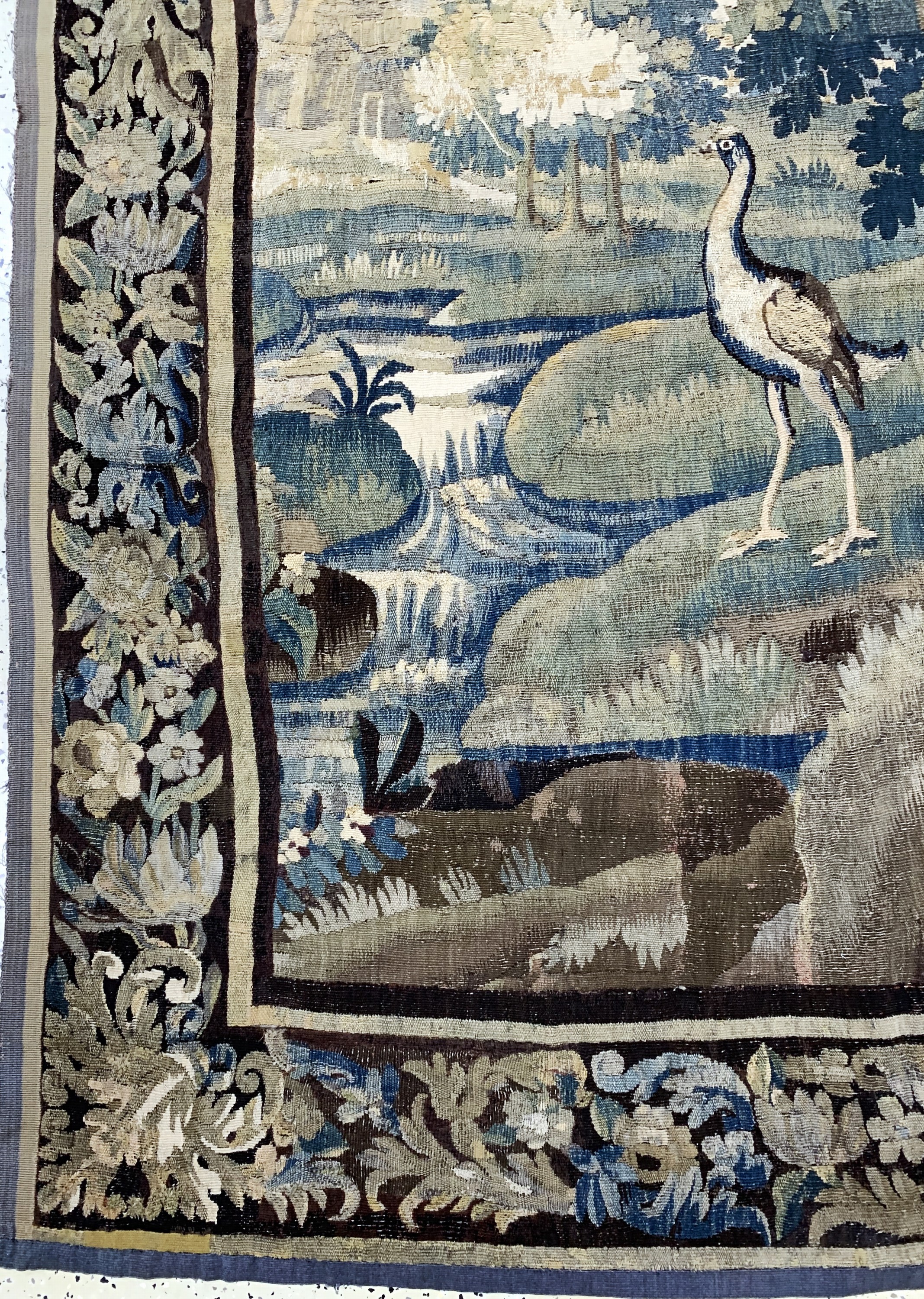 Detail b: Tapisserie antik, Flandern, 19.Jhd, Wolle auf Wolle, ca. 280 x 190 cm, EHZ: 2-3
