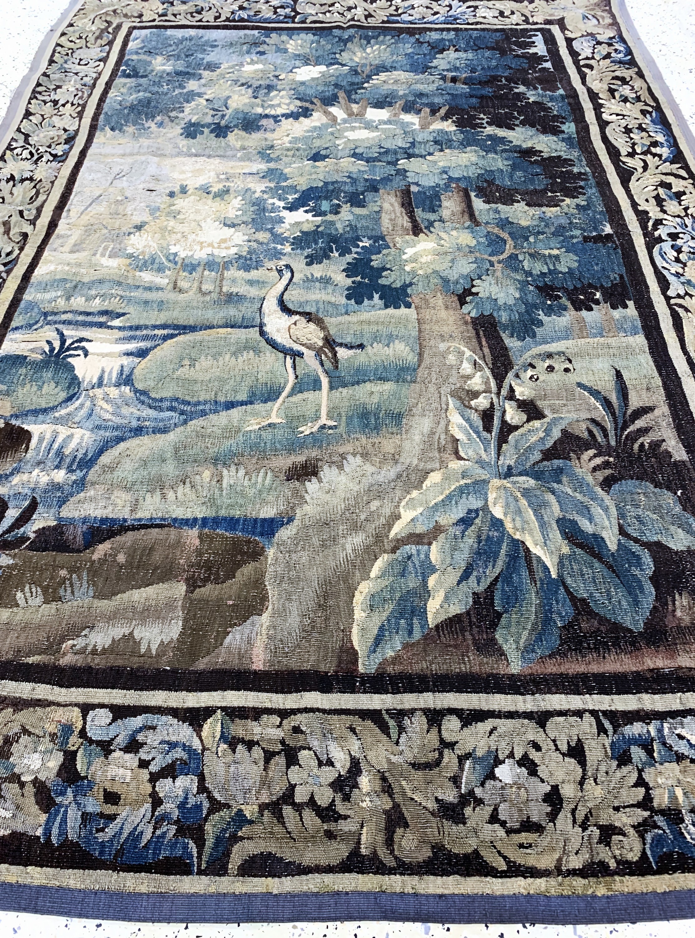 Detail f: Tapisserie antik, Flandern, 19.Jhd, Wolle auf Wolle, ca. 280 x 190 cm, EHZ: 2-3