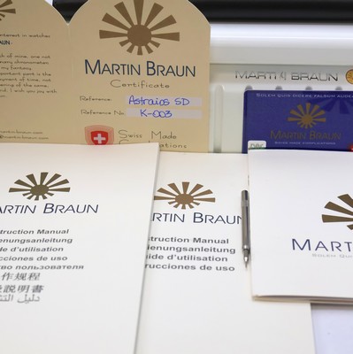 27005700g - MARTIN BRAUN astronomische Herrenarmbanduhr Astraios/S Referenz K-003, Schweiz um 2008, ...