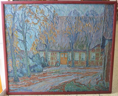 27005740a - Heinrich Blunck-Heikendorf, 1891 Kiel-1963 Heikendorf, Blick durch Bäume auf ein ...