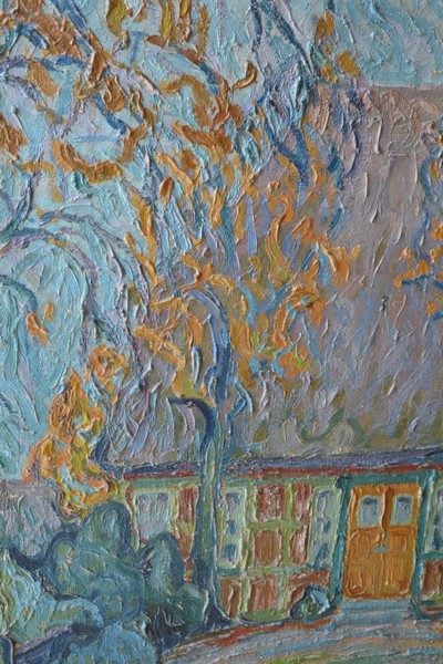 27005740c - Heinrich Blunck-Heikendorf, 1891 Kiel-1963 Heikendorf, Blick durch Bäume auf ein ...