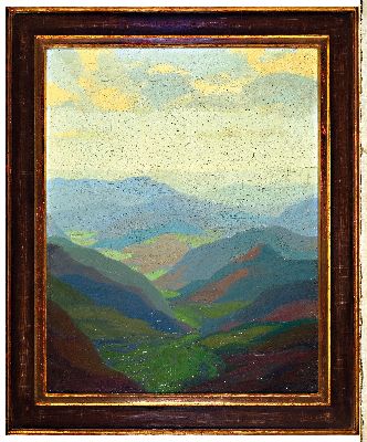 27005777k - Gustav Kullrich, 1888 Neustadt an der Weinstraße-1938 Karlsruhe, Weite hügelige ...