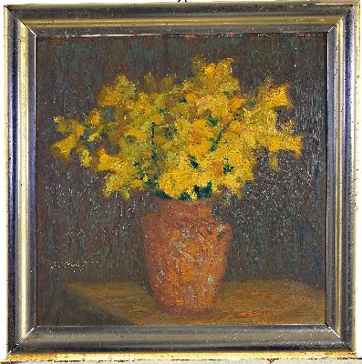 27005786k - Gustav Kullrich, 1888 Neustadt an der Weinstraße-1938 Karlsruhe, Stillleben mit gelben ...