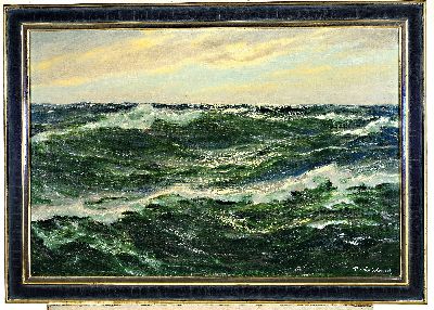 27005788k - Patrick von Kalckreuth, 1892 Kiel-1970 Starnberg, Meereswellen, bewegte See, Öl/Lwd, ...