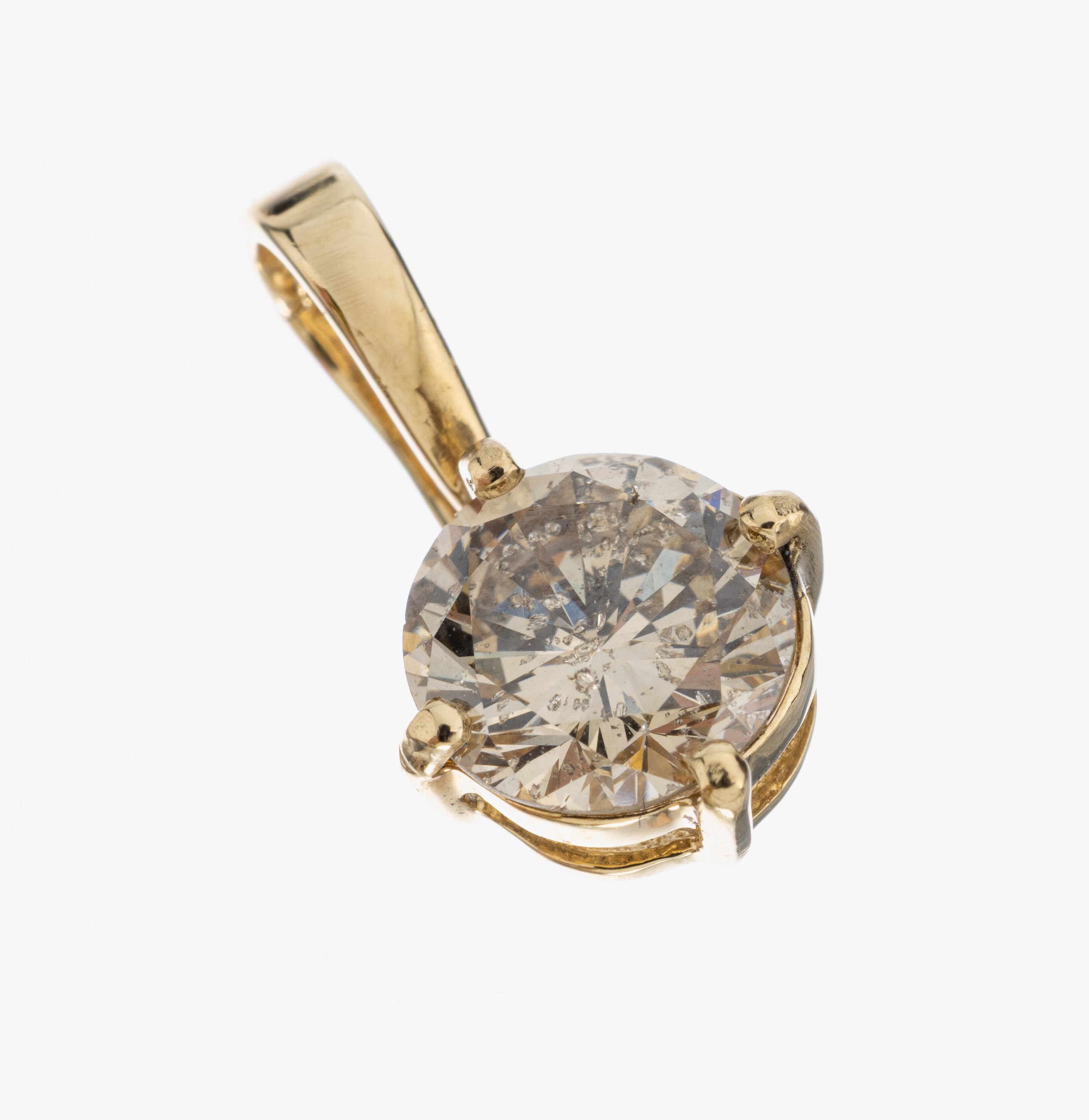 Image 27005803 - 14 kt Gold Brillant-Anhänger, GG 585/000, Brillant ca. 1.60 ct Getönt/p2