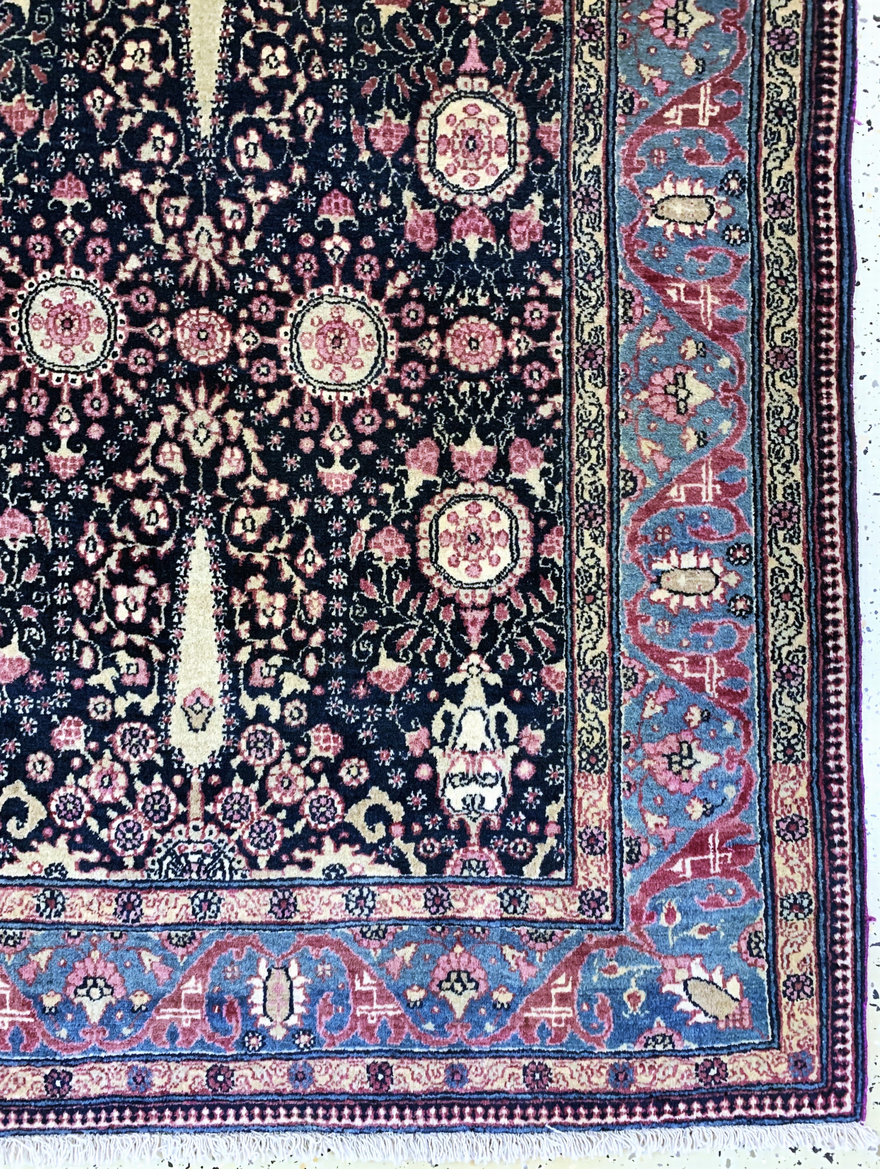 Detail a: Teheran antik, Persien, um 1900, Wolle auf Baumwolle, ca. 210 x 146 cm, EHZ: 1-2, (fachkundig gereinigt)