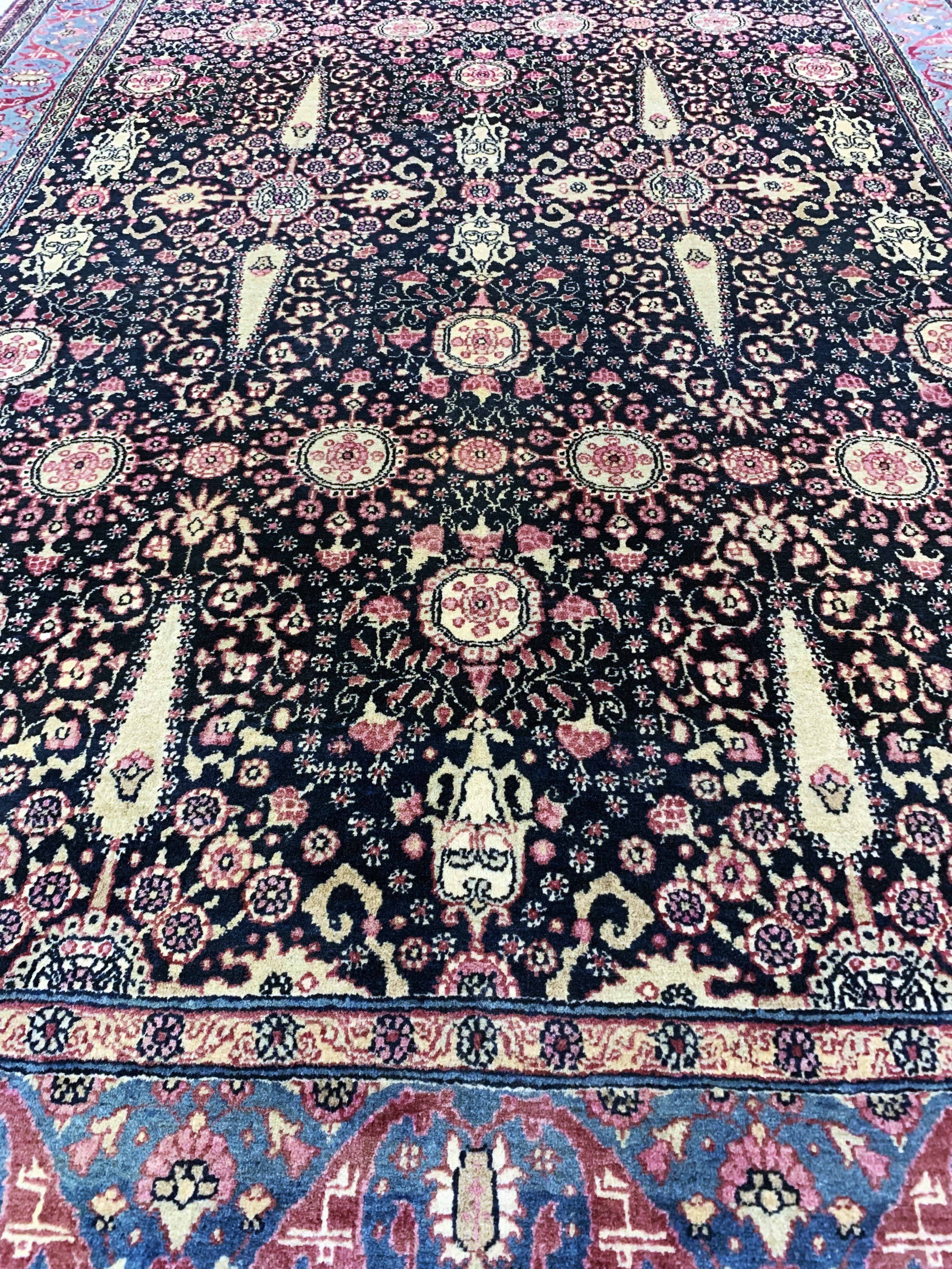 Detail f: Teheran antik, Persien, um 1900, Wolle auf Baumwolle, ca. 210 x 146 cm, EHZ: 1-2, (fachkundig gereinigt)