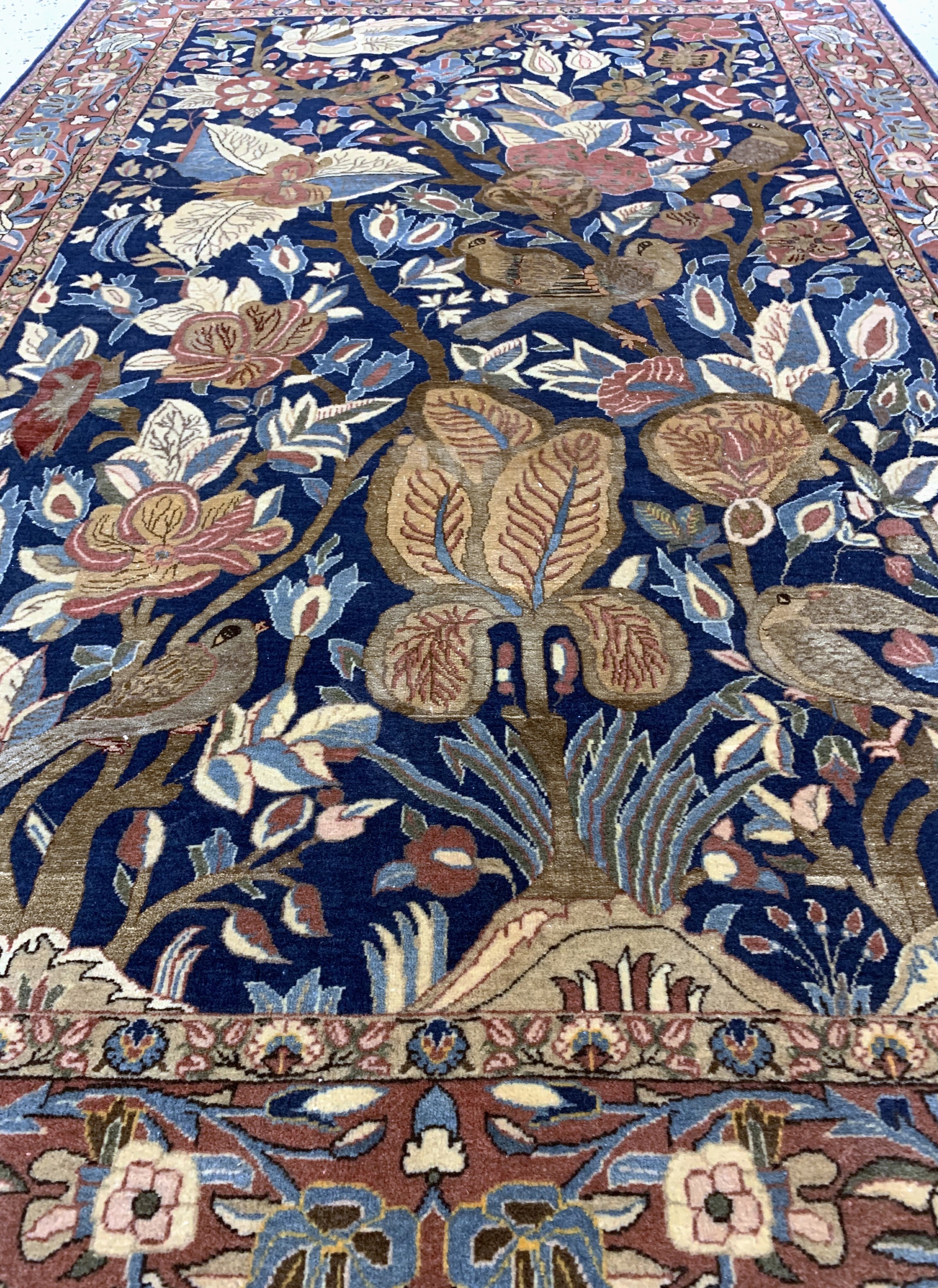 Detail h: Teheran fein, Persien, um 1920-1930, Korkwolle mit Seide, ca. 210 x 140 cm, EHZ: 1-2, (fachkundig gereinigt)