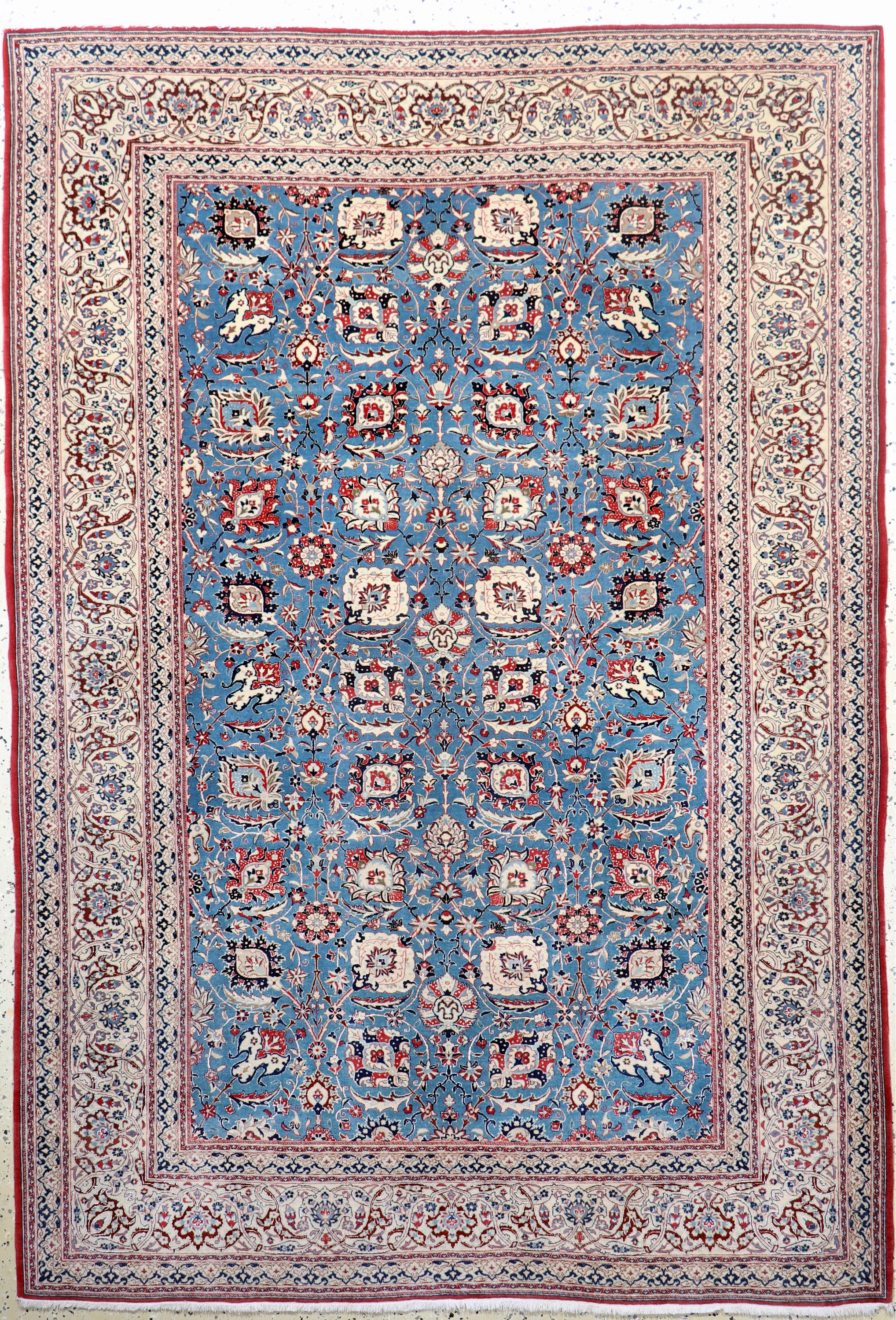 Image 27005815 - Nain´Tudeshk´fein, Persien, um 1930, Korkwolle auf Baumwolle, ca. 233 x 161 cm, ca.1,0 ...