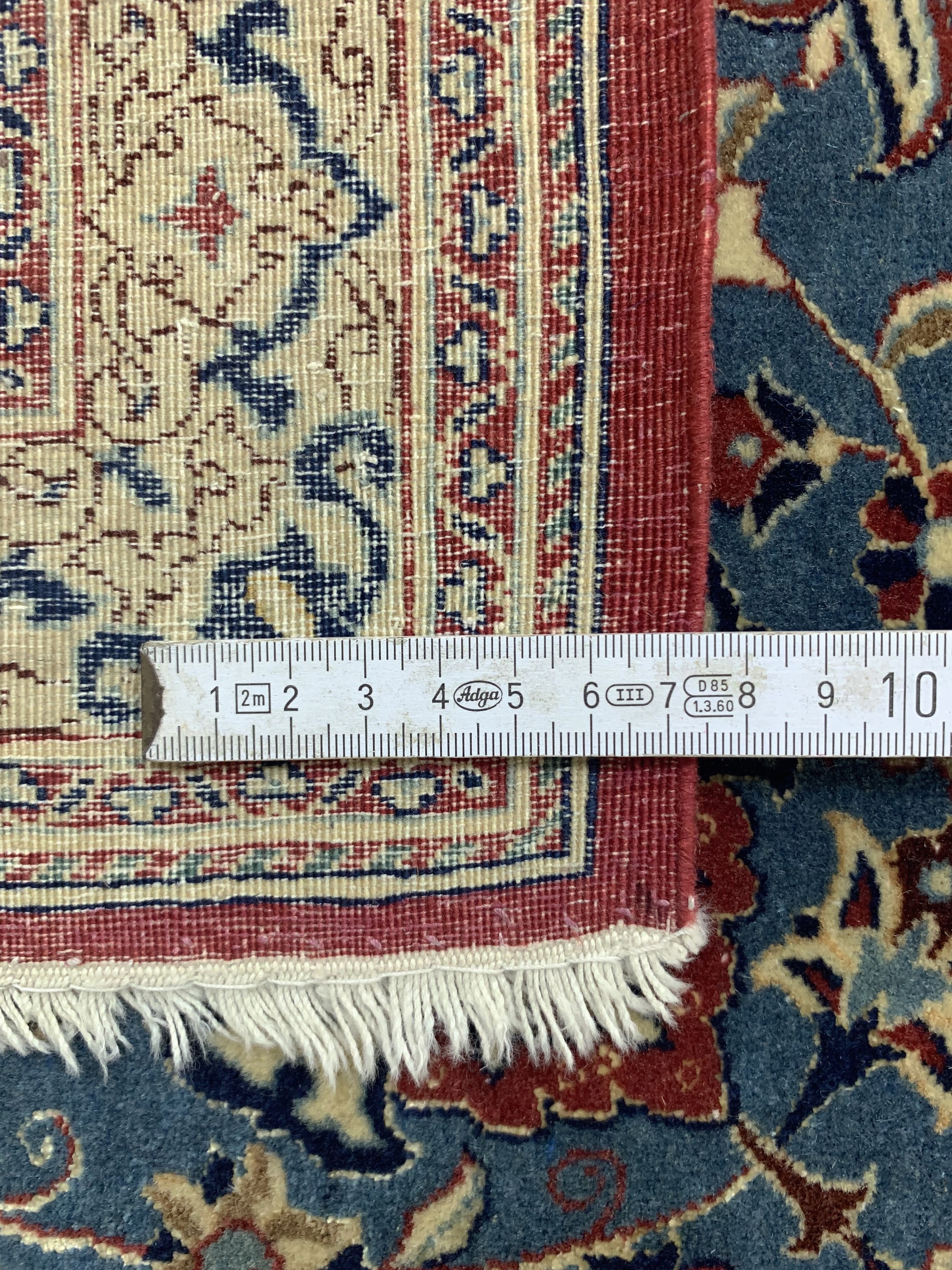 Detail g: Nain"Tudeshk"fein, Persien, um 1930, Korkwolle auf Baumwolle, ca. 233 x 161 cm, ca.1,0 Mio. Kn/qm, EHZ: 1-2, (fachkundig gereinigt)
