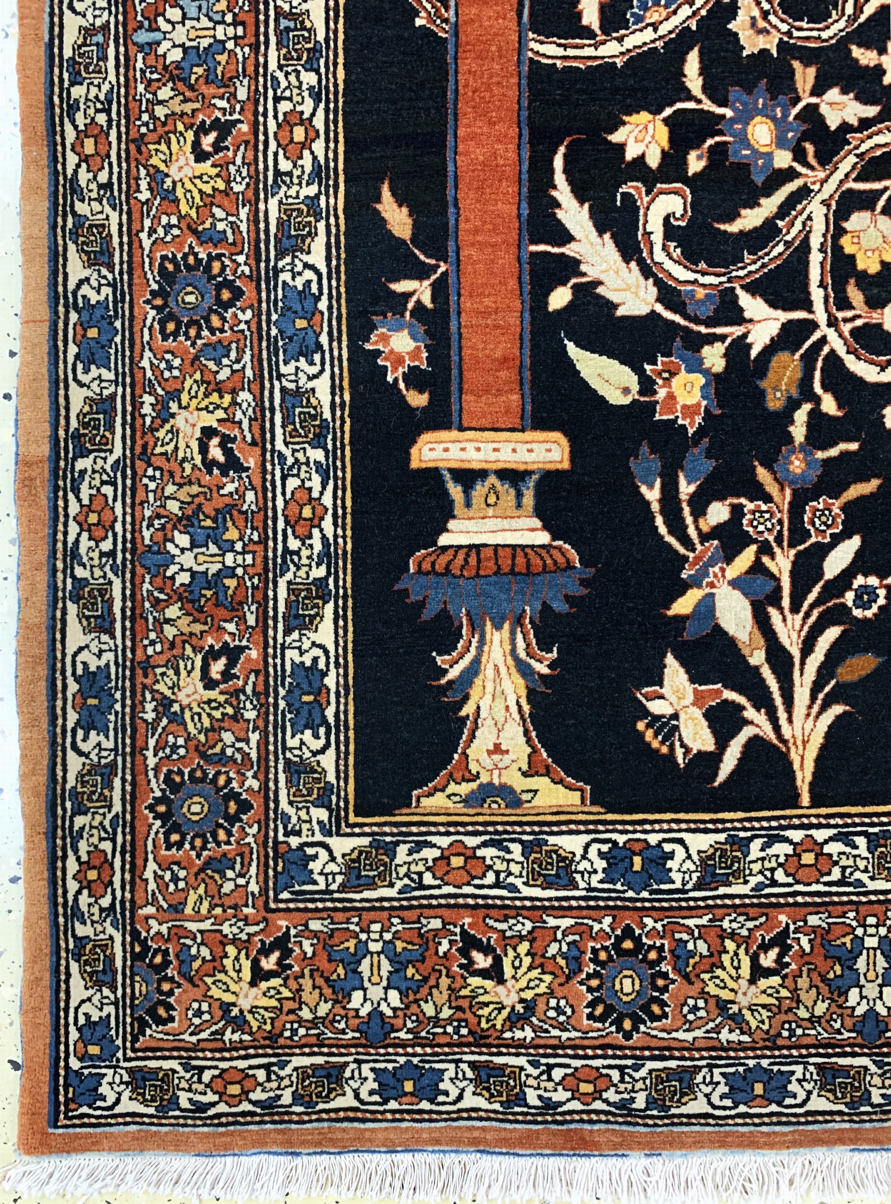 Detail b: Täbriz"Hadji-Jalili"antik, Persien, um 1900, Wolle auf Baumwolle, ca. 190 x 136 cm, EHZ: 1-2, (fachkundig gereinigt)