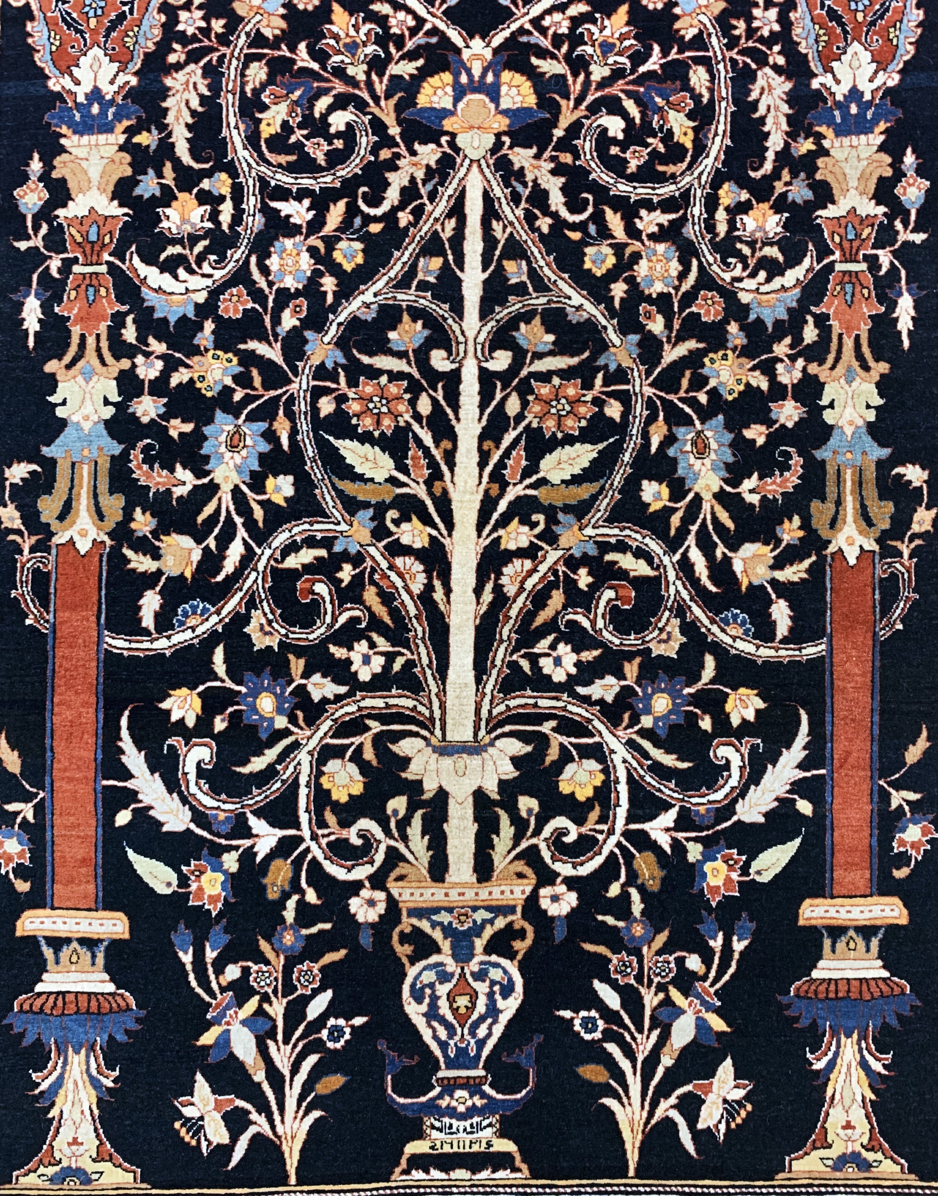Detail c: Täbriz"Hadji-Jalili"antik, Persien, um 1900, Wolle auf Baumwolle, ca. 190 x 136 cm, EHZ: 1-2, (fachkundig gereinigt)