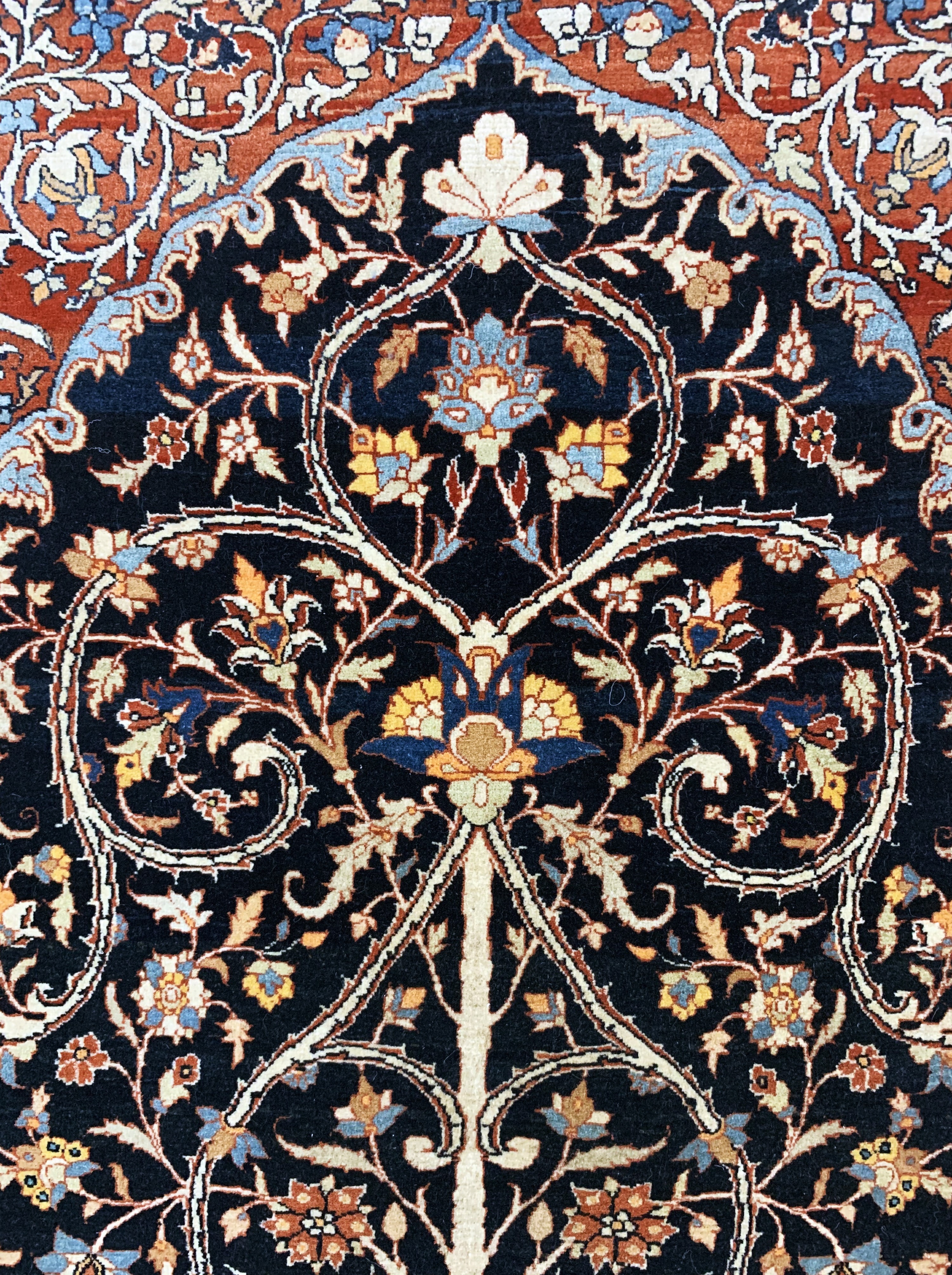Detail d: Täbriz"Hadji-Jalili"antik, Persien, um 1900, Wolle auf Baumwolle, ca. 190 x 136 cm, EHZ: 1-2, (fachkundig gereinigt)