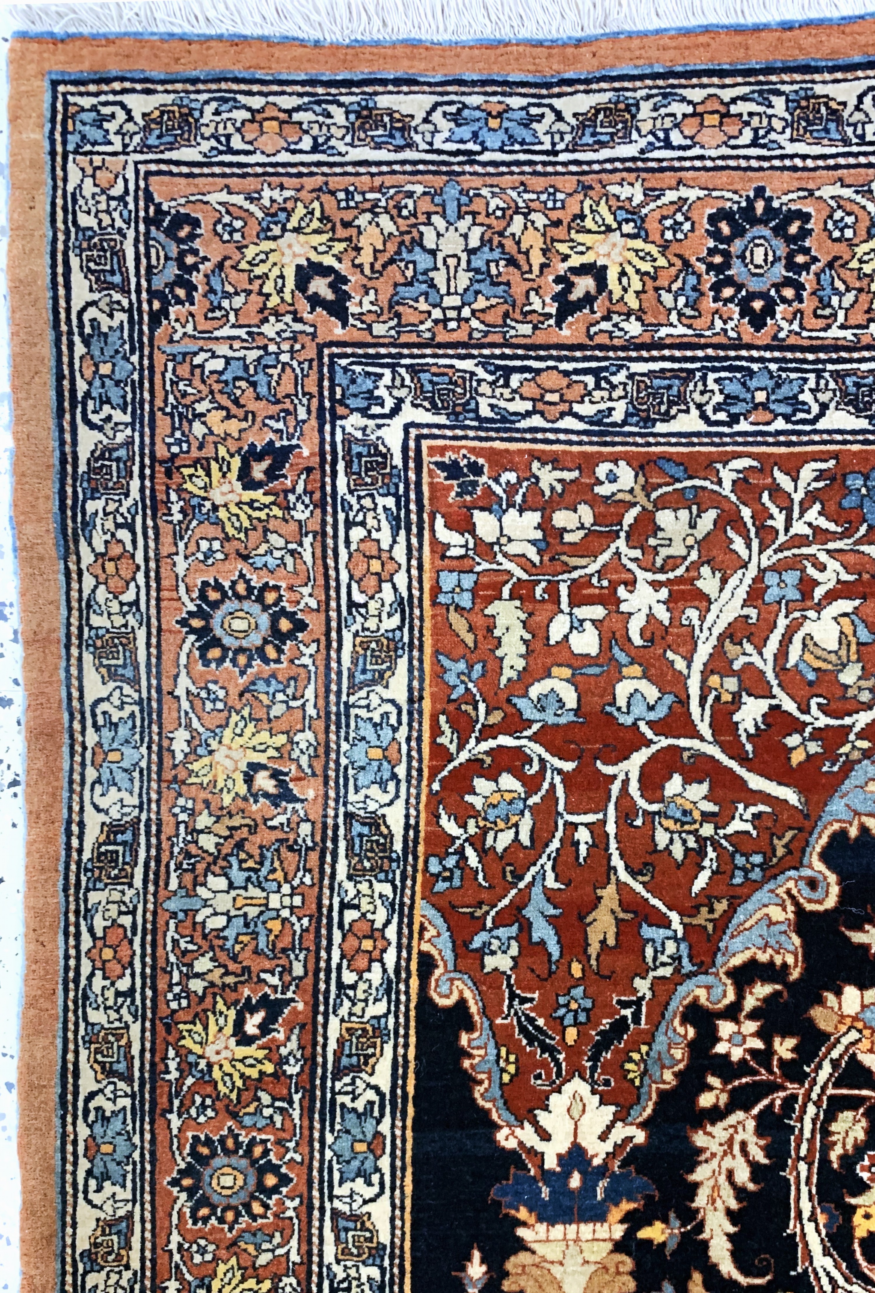 Detail e: Täbriz"Hadji-Jalili"antik, Persien, um 1900, Wolle auf Baumwolle, ca. 190 x 136 cm, EHZ: 1-2, (fachkundig gereinigt)